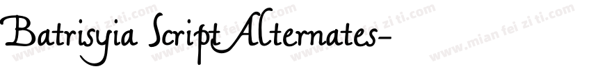 Batrisyia Script Alternates字体转换